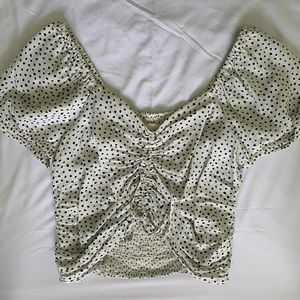 POLKADOT CROPPED BLOUSE